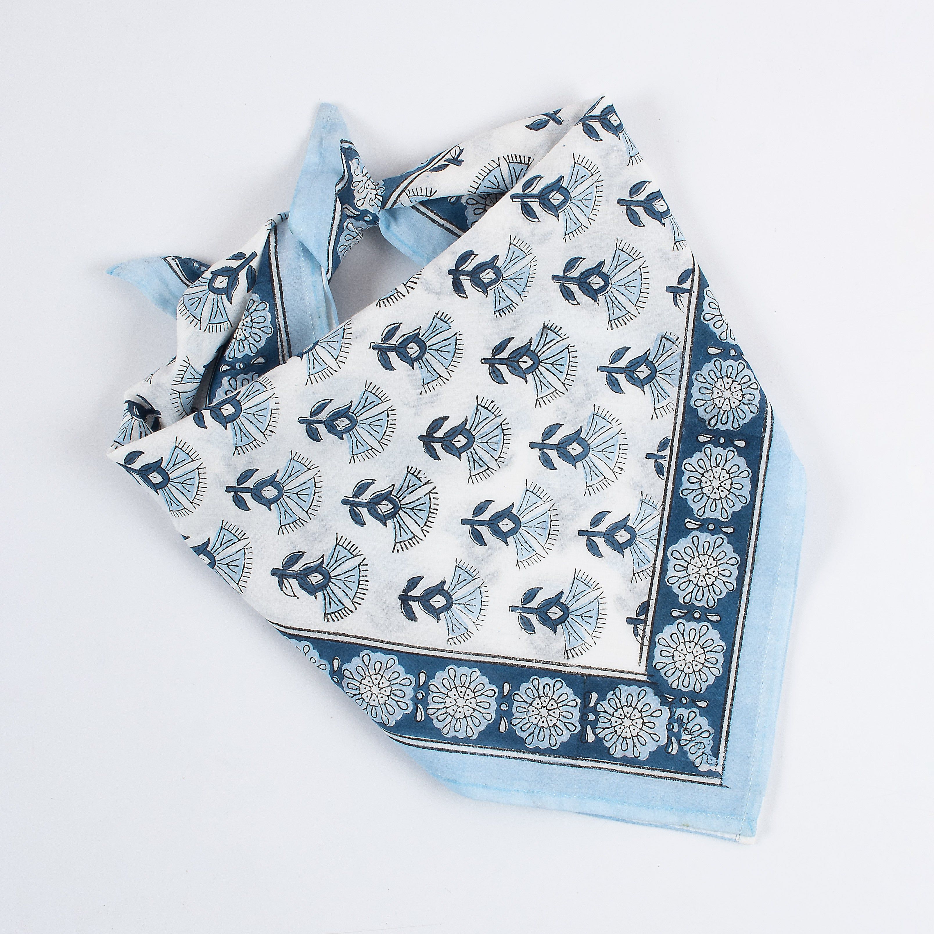 Soft Hand Block Cotton Bandanas for Men & Women Head Wrap 582
